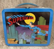 Vintage 1998 Hallmark School Days 1950's Superman Metal Lunch Box Sealed picture