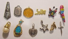 12 vintage nature cultural ethnic items assorted jewelry pendant lot 55215 picture