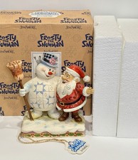 2018  Jim Shore 6001584 At Home In The North Pole Frosty Santa Read Project Box picture