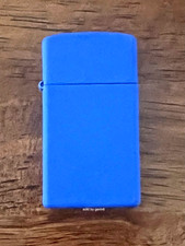 Zippo Slim Windproof Royal Blue Matte Lighter, 1630, New In Box picture