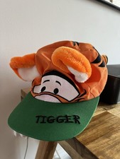 Vintage 2001 Walt Disney World Kids Tigger Cap Hat Plush Ears & Tail Toddler VGC picture