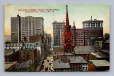 Antique Ohio Postcard CINCINNATI Fourth Street West Main 1912 picture