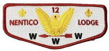 ERROR NENTICO LODGE 12 BALTIMORE AREA COUNCIL FLAP ORDER ARROW BOY SCOUTS OA BSA picture