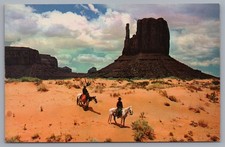 Monument Valley Arizona Navajo Reservation Indian Riders Postcard picture