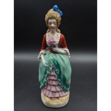 Vintage Occupied Japan Lady Figurine Porcelain Colonial Victorian Woman 6” picture