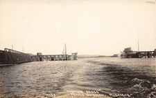 H47/ McGregor Iowa RPPC Postcard c1930s Pontoon Bridge Prairie Du Chien picture