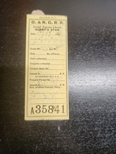 1901 D&RG Railroad Agent's Stub Local Excess Check Denver Rio Grande A35841 picture