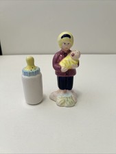 Vintage OCI Omnibus Salt and Pepper Shakers- Mom And Baby with  Baby Bottle picture