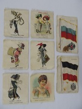 (8) Antique Vintage Zira Cigarettes Tobacco Silk Inserts -Ladies -Queen -Flags picture