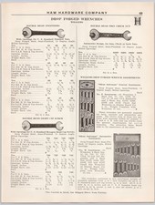 1920s Haw Hardware Williams & Bonney Wrenches Advertising Print Ad Catalog Page picture