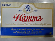 Lot of 5 Hamm's Beer Bottle Label One Quart Olympia Brewing Olympia St Paul USA picture