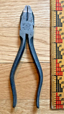 PEXTO TOOLS 40-6 VINTAGE PLIERS LINESMAN MADE IN USA SIDE CUTTERS TOOL 406 picture