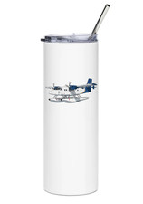 Twin Otter Floatplane Stainless Steel Water Tumbler with straw - 20oz. picture