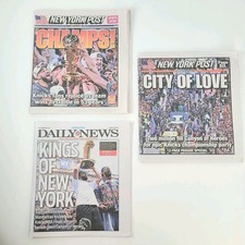 New York Knicks NBA Finals Post Daily News Champs City Love Kings Papers- 3 picture