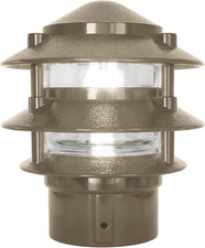Greenfield PL3TPBLEDBR Made in the USA LED Weatherproof 3-Tier Pathlight with Po picture