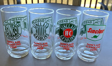 Sinclair Gasoline Logo Tumbler Glasses, Through the Years, 1916 to 1959 Set of 4 picture