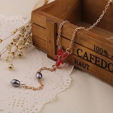 Hermione Granger Necklace Red Rhinestone Pendant - Ships from Florida US picture