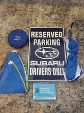 Genuine Subaru Owner Gift Bundle Lot – Reserved Parking Sign & Accessories picture