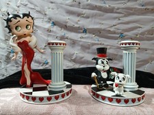 VTG Betty Boop Enchanted Evening Candlesticks Danbury Mint Limited Edition picture