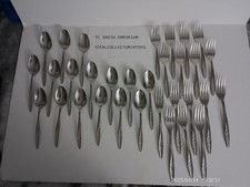 Lot Of 32 Pieces Of Vintage Flatware Radiant Rose Pattern Superior Stainless picture