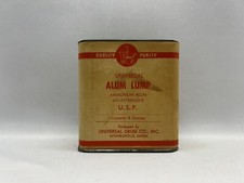 Vintage Universal Co LUMP ALUM medicine collectable Canister Can Tin picture