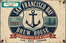 San Francisco Anchor Brewing Beer Tin Sign Retro Pub Bar Club Wall Decor picture