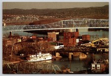 Williamstown Bridge Putnam Street Harmar Hill Marietta Ohio Postcard picture