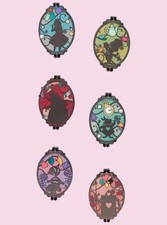 Disney Alice In Wonderland Silhouette Blind Box Enamel Pin - Full Set 6 picture