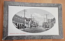 Snohomish Washington First Street Wood Frame Antique Postcard picture