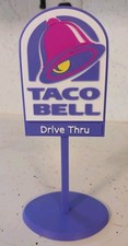 Double Sided Taco Bell Miniature Drive Thru Restaurant Sign - 6.5