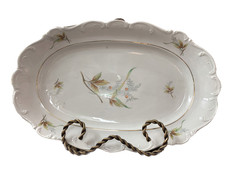 Vintage Bavaria Leaf Platter Schumann Germany Fern Pattern 16 Inch picture