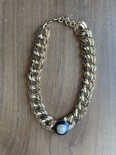 Monet Gold Tone Necklace With Large Faux Pearl picture