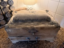 Antique 1890s Victorian Lady’s Toilet Dressing Box  Brush Set Drawer picture