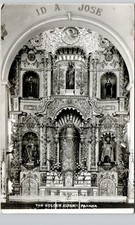 THE GOLDEN ALTAR panama c1950 postcard real photo rppc catholic church shrine picture