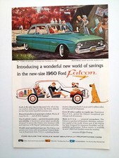 1960 Ford Falcon Print Ad Wonderful World Savings picture