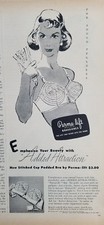 1952 woman's Perma lift brassiere bra stitched padded cup vintage fashion ad picture