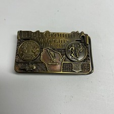 HIGH GROUND Veterans Memorial Belt Buckle limited numbered pewter Vietnam POW picture
