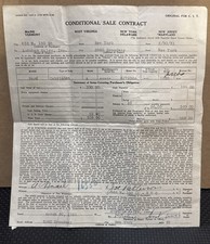 Vintage 1931 Conditional Sale Contract | 1930 Ford Cabriolet Model A | NYC picture