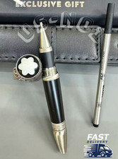 MONTBLANC Rudyard Kipling Wolf Head Limited Edition Black Silver Rollerball Fast picture