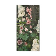 Fortuny, Mariano - Hollyhocks - Canvas Wall Art picture