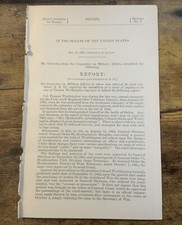 Antique 1879 Government Report Col. Thomas Worthington 46th Reg. Ohio Vol. Inf. picture