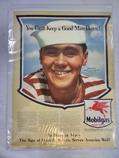 1940's Mobilgas WWII Twice Torpedoed Jack Kelly Seaman Home Front Ad picture