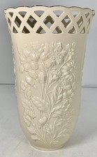 LENOX “Golden Meadows Collection” Tall 11” Vase Vintage Ivory & Gold Very RARE picture