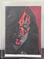 2026 Topps Star Wars Galaxy DARTH MAUL BLACK FOIL Sketch Card 1/1 Mike Stephens picture