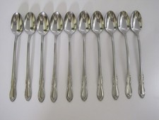 (10) Oneida Simeon L George H Rogers Homestead Stainless Flatware Iced Teaspoons picture