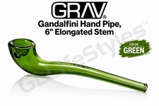 GRAV® Gandalfini Hand Pipe, 6” Elongated Stem, $30+, Color GREEN picture
