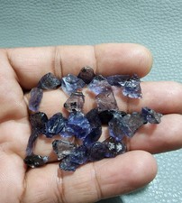 Wonderful AAA+ Blue Iolite Raw 28 Pcs Lot Size 10-11 MM Crystal Loose Gemstone picture