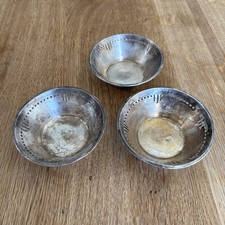Universal Silver Set Of 3 Union Pacific Railroad Streamliner Finger Bowls Silver picture
