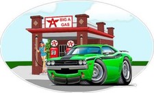 Vintage Classic 1971 Challenger R/T Wall Decal Graphic Mancave Art Sticker NEW picture