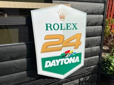 RARE 2000’s ROLEX DAYTONA 24 DEALER SIGN SHOWROOM GARAGE WORKSHOP SIGN PLAQUE picture